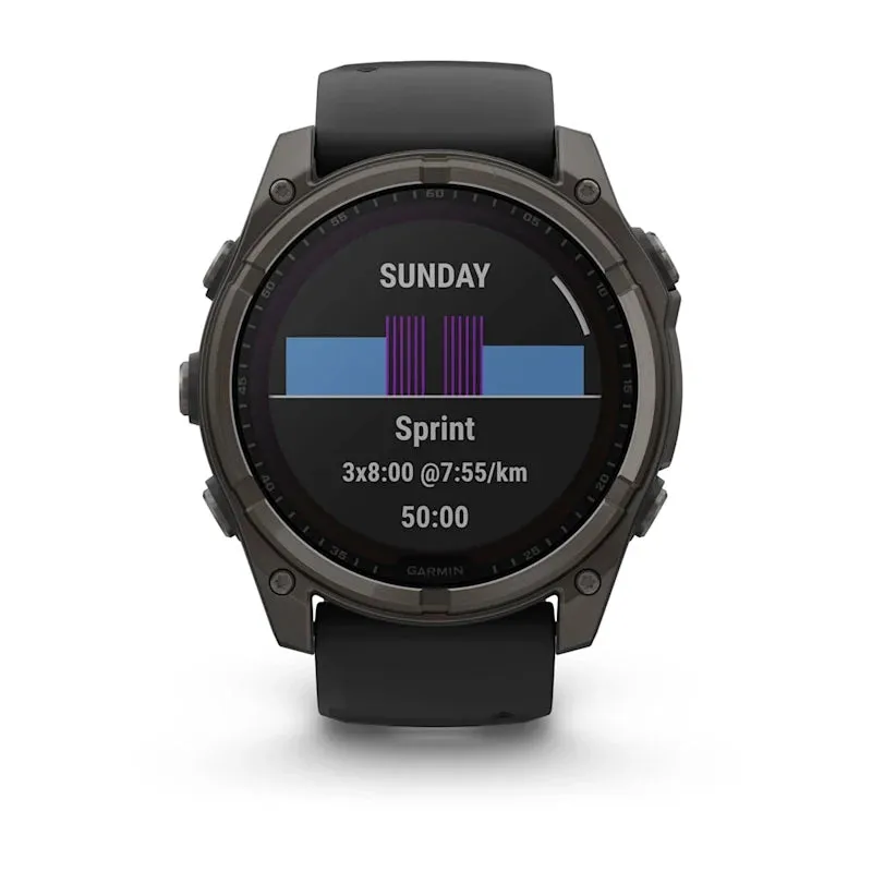 * Fenix 8 - 47 Mm, Solar, Sapphire Carbon Gray DLC Titanium