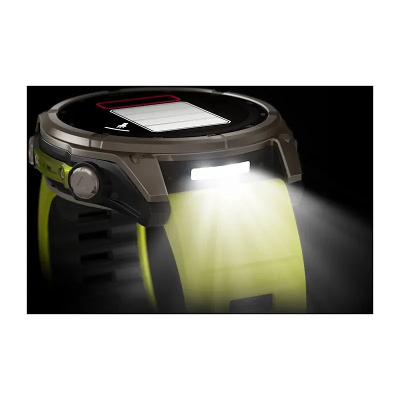 * Fenix 8 - 47 Mm, Solar, Sapphire Titanium With Amp Yellow Silicone Band