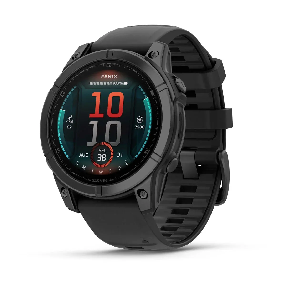 * Fenix E, Amoled Slate Gray Steel With Black Bilicone Band