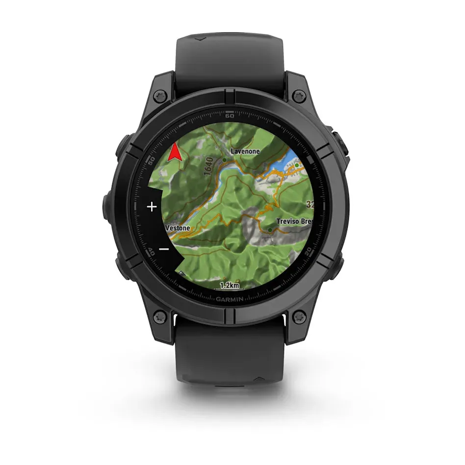 * Fenix E, Amoled Slate Gray Steel With Black Bilicone Band