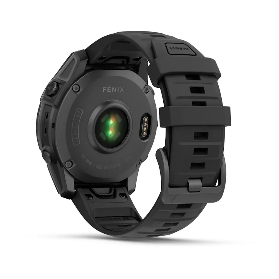* Fenix E, Amoled Slate Gray Steel With Black Bilicone Band