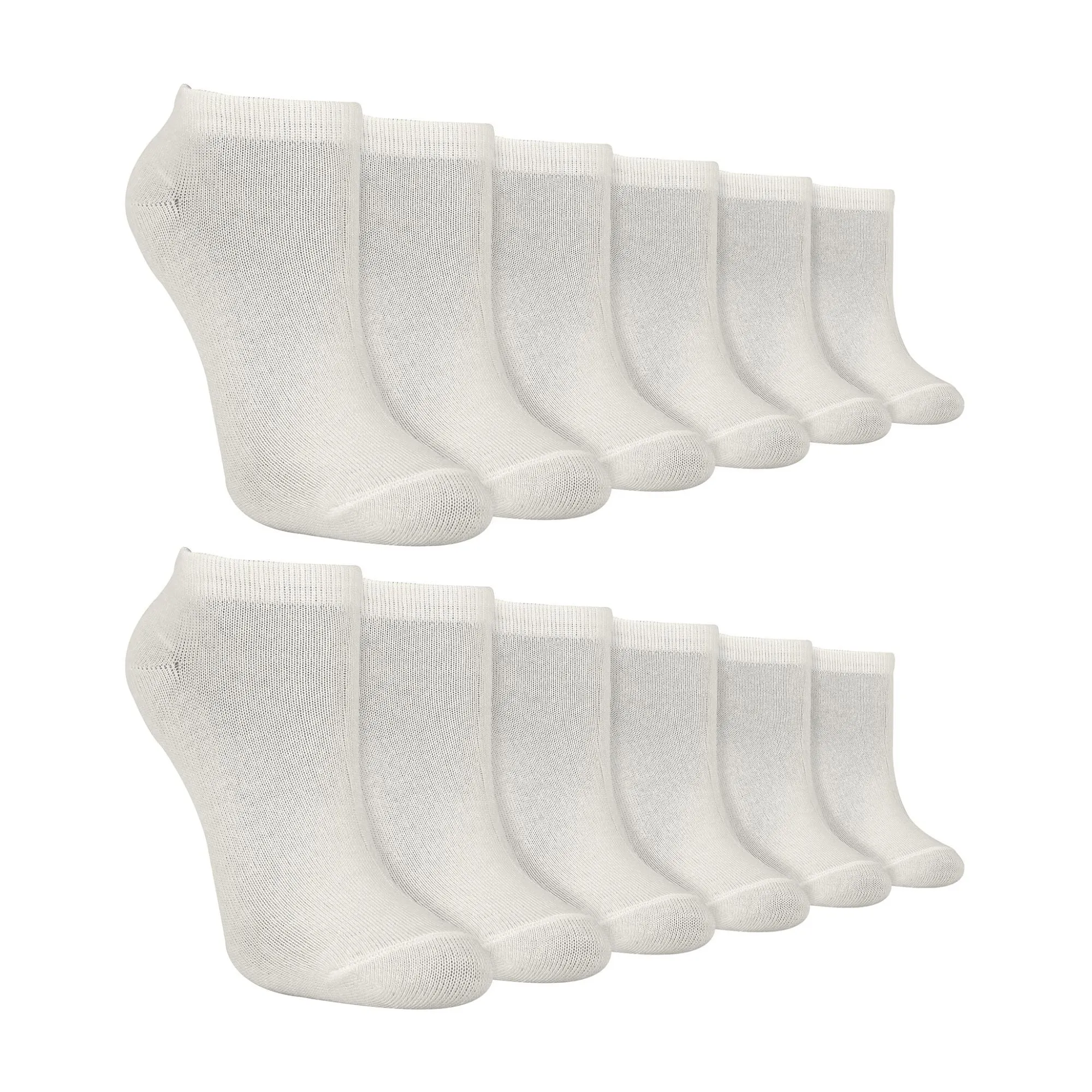 12 Pack Kids Soft Breathable Bamboo Trainer Liner Socks Ideal for PE