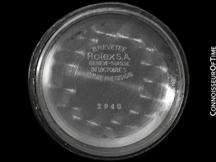 1946 Rolex Vintage Mens WWII Era Bubbleback, Ref. 2940, Stainless Steel - Very Fine & Rare