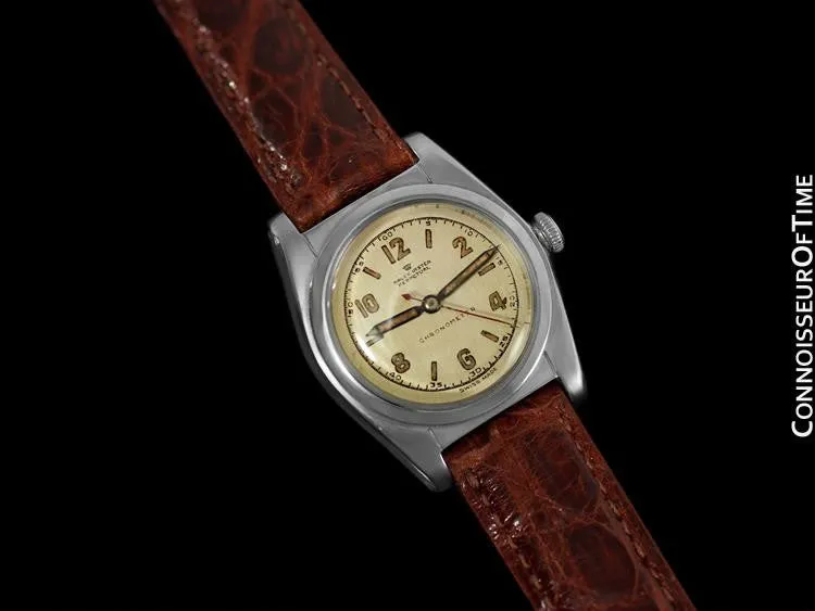 1946 Rolex Vintage Mens WWII Era Bubbleback, Ref. 2940, Stainless Steel - Very Fine & Rare