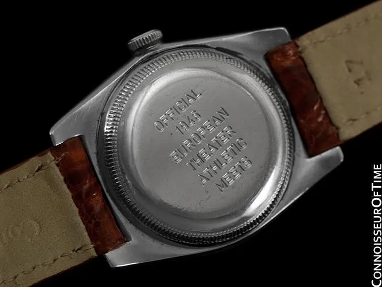 1946 Rolex Vintage Mens WWII Era Bubbleback, Ref. 2940, Stainless Steel - Very Fine & Rare