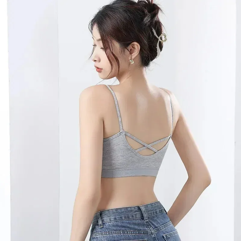 1pcs Ice Silk Seamless Sport Bra - Prevent Sagging, No Steel Ring, Comfortable, Large Size, Sexy Bralette