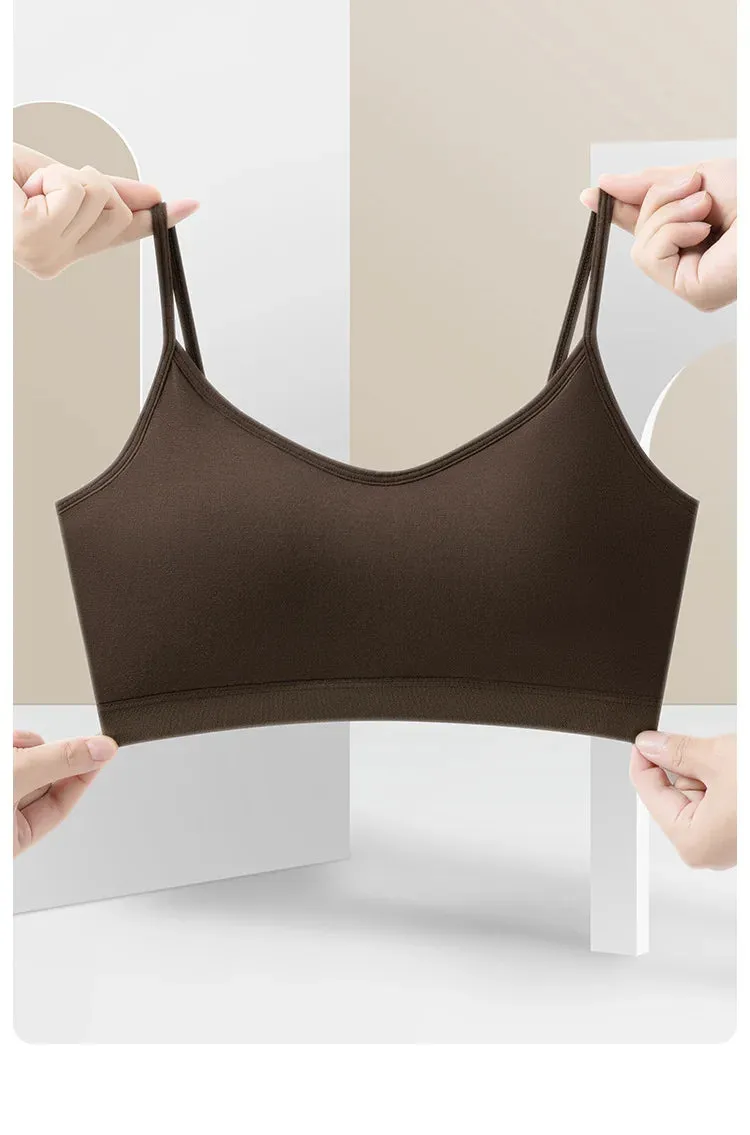 1pcs Ice Silk Seamless Sport Bra - Prevent Sagging, No Steel Ring, Comfortable, Large Size, Sexy Bralette