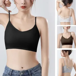 1pcs Ice Silk Seamless Sport Bra - Prevent Sagging, No Steel Ring, Comfortable, Large Size, Sexy Bralette