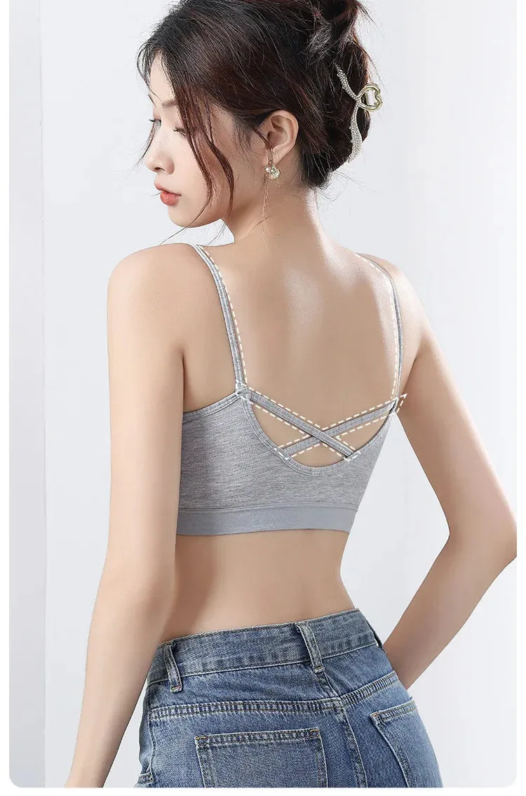 1pcs Ice Silk Seamless Sport Bra - Prevent Sagging, No Steel Ring, Comfortable, Large Size, Sexy Bralette