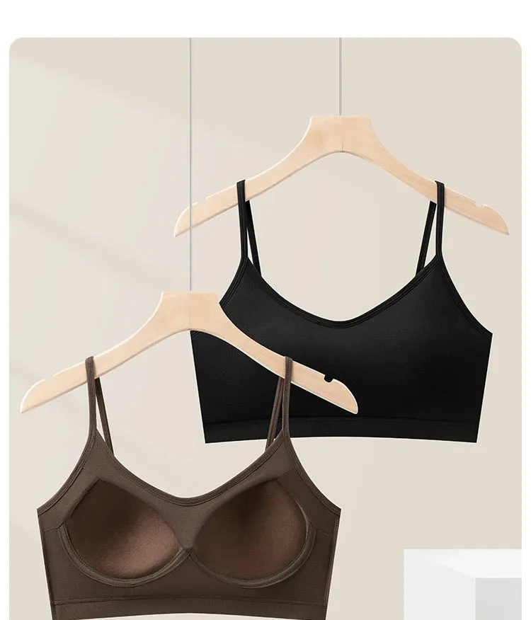 1pcs Ice Silk Seamless Sport Bra - Prevent Sagging, No Steel Ring, Comfortable, Large Size, Sexy Bralette