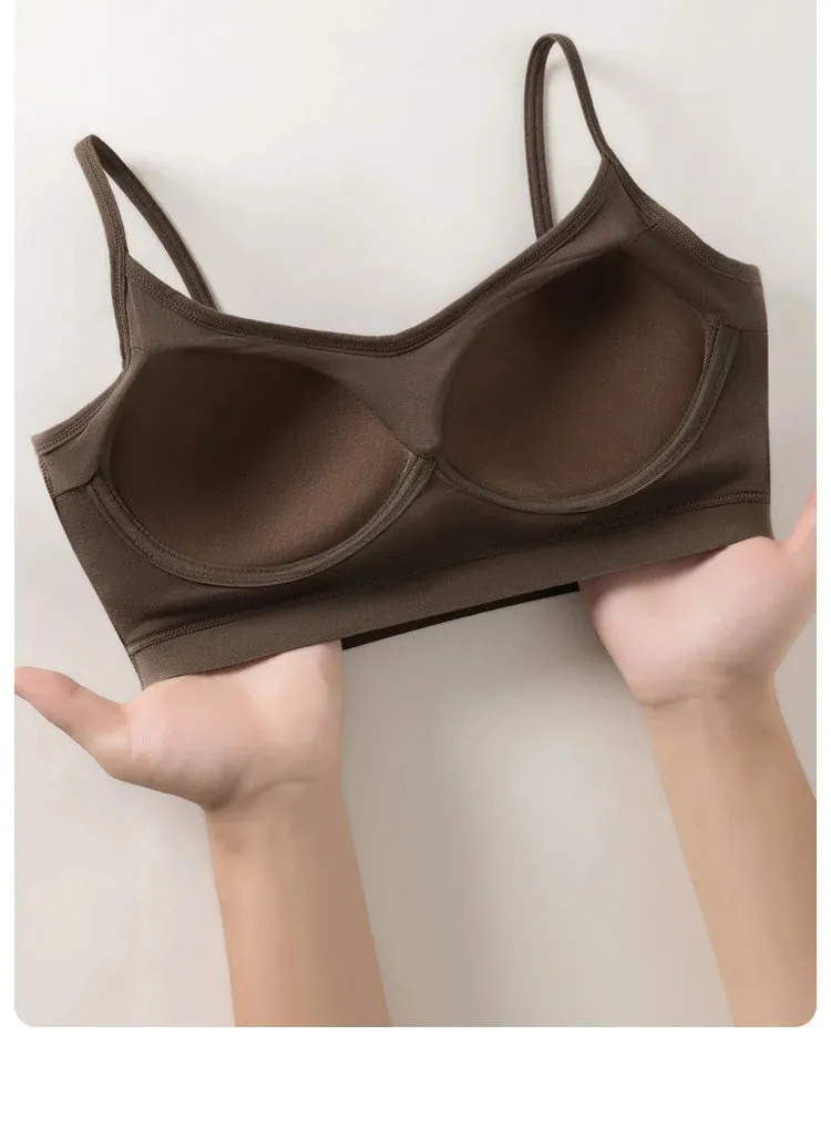 1pcs Ice Silk Seamless Sport Bra - Prevent Sagging, No Steel Ring, Comfortable, Large Size, Sexy Bralette