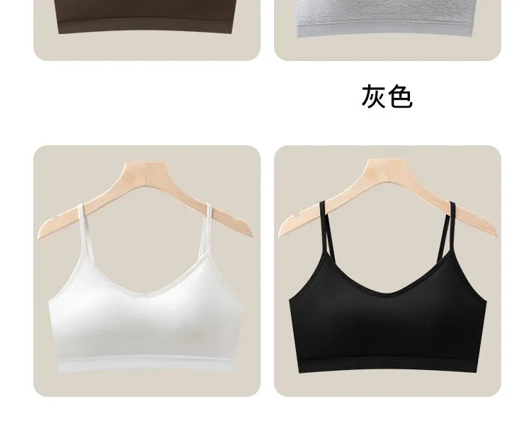 1pcs Ice Silk Seamless Sport Bra - Prevent Sagging, No Steel Ring, Comfortable, Large Size, Sexy Bralette