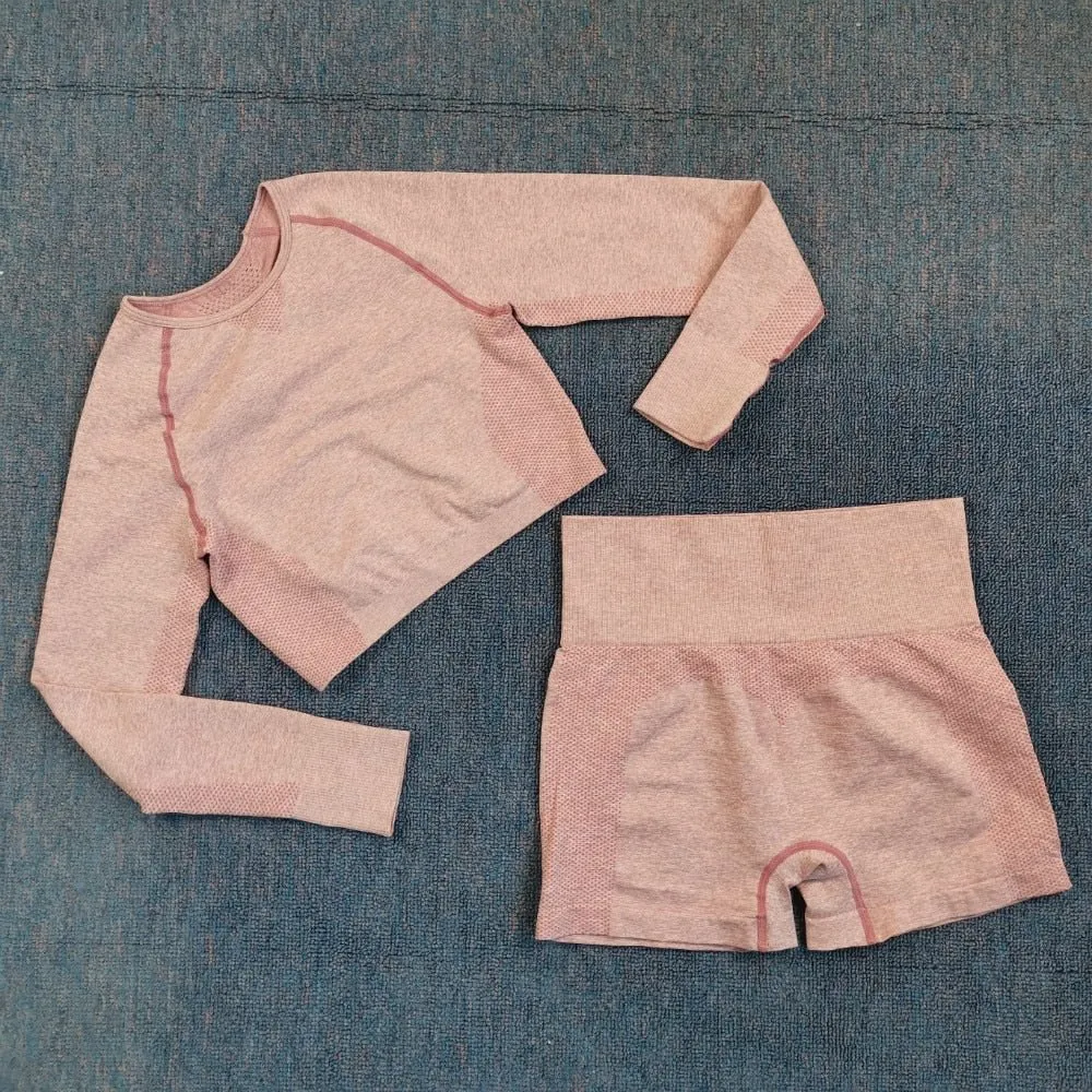 2021 Sexy Bra Seamless Shorts Leggings And Top Yoga Set sports Tracksuit For Women Workout Gym Clothing Sport Clothes Gym Set