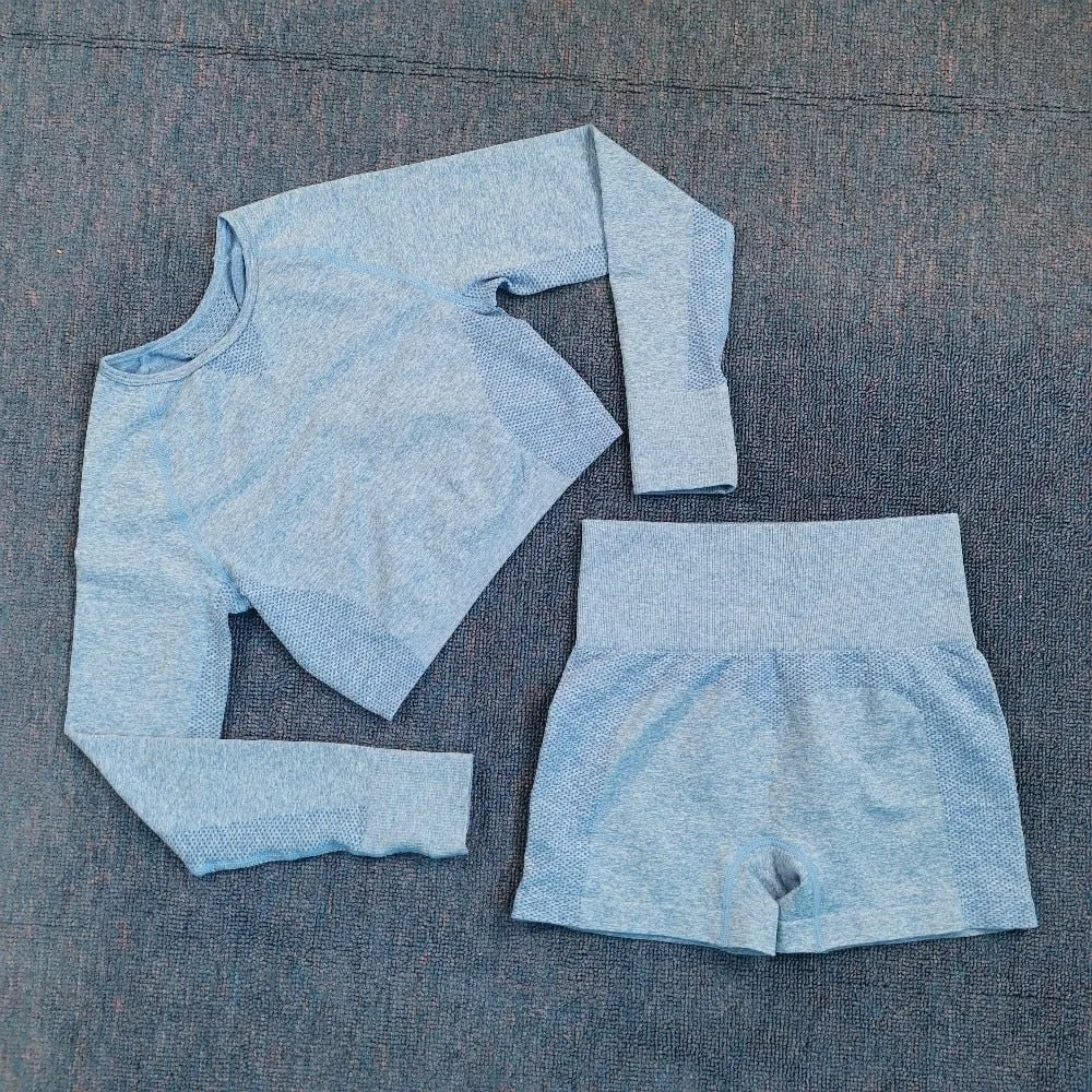2021 Sexy Bra Seamless Shorts Leggings And Top Yoga Set sports Tracksuit For Women Workout Gym Clothing Sport Clothes Gym Set