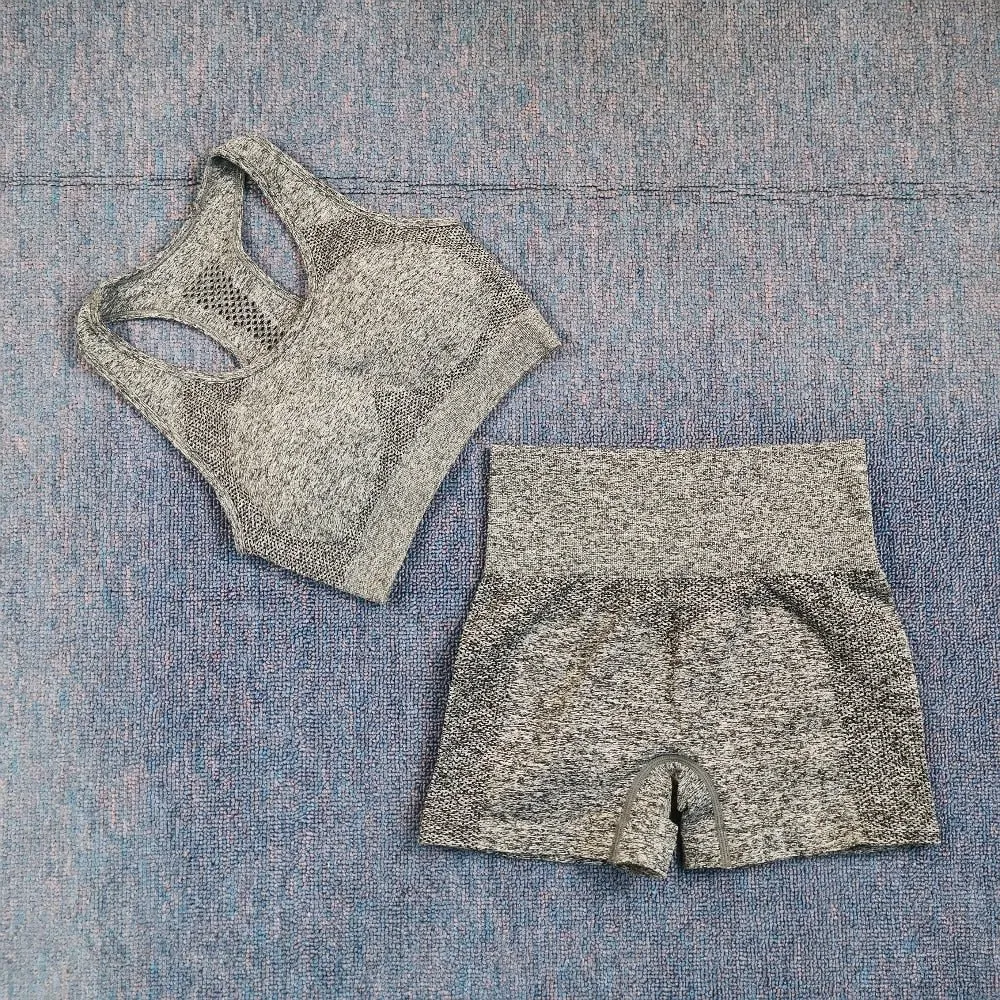 2021 Sexy Bra Seamless Shorts Leggings And Top Yoga Set sports Tracksuit For Women Workout Gym Clothing Sport Clothes Gym Set