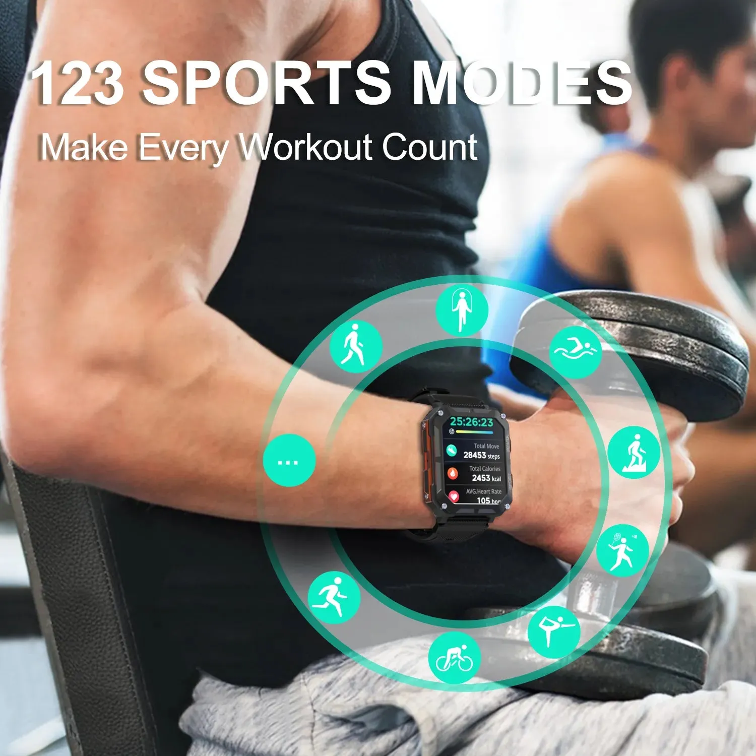 2023 New C20 Pro Smart Watch Voice Assistant BT Wireless Call Business Outdoor Sports IP68 Waterproof Wristwatch for Android Ios