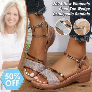 2024 NEW WOMEN'S OPEN TOE WEDGE ORTHOPEDIC SANDALS