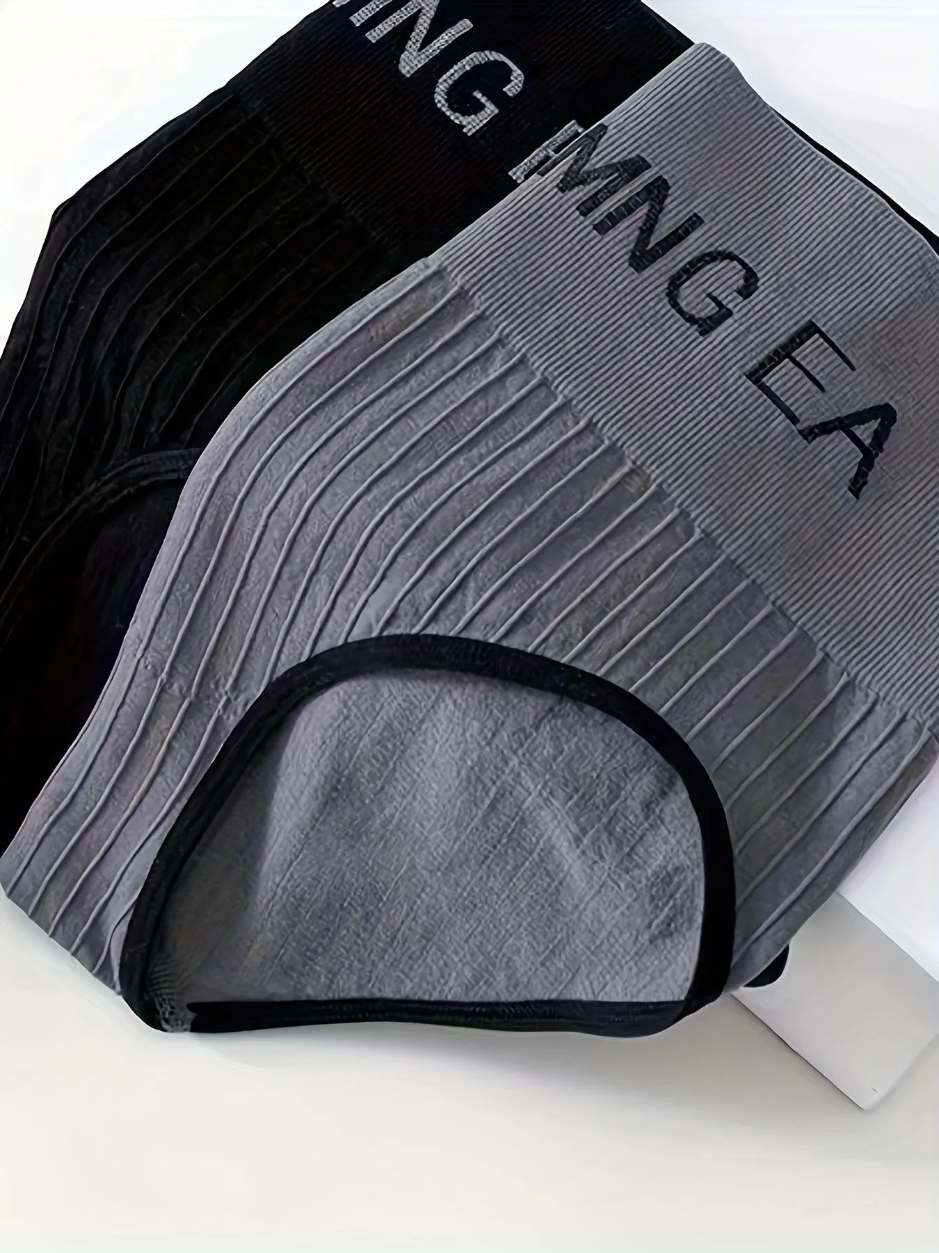 8 Pcs Women's Rib Knit Letter Print High Waisted Sporty Panties - Tummy Control & Butt Lifting