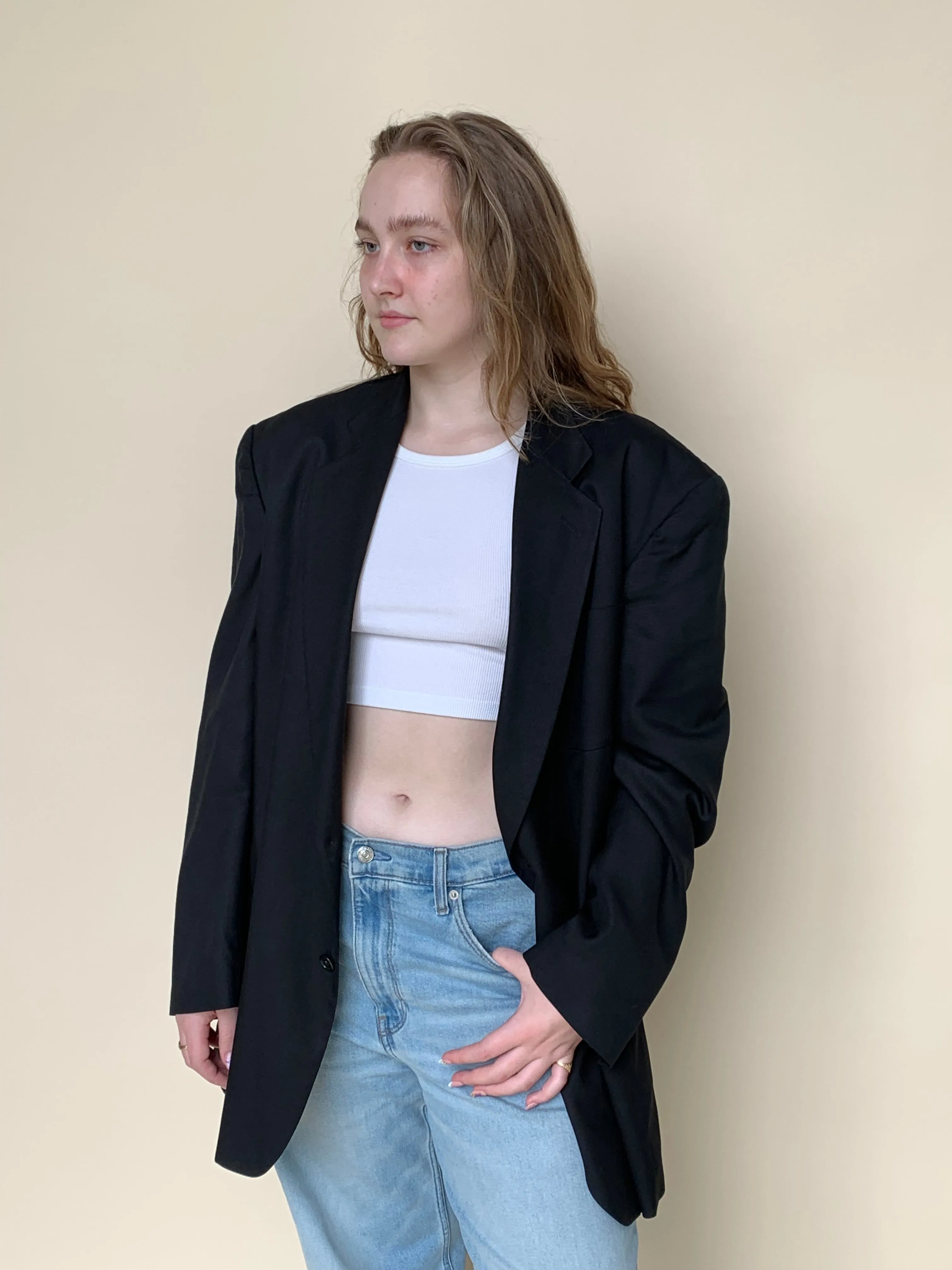 80s Donna Karan silk blazer