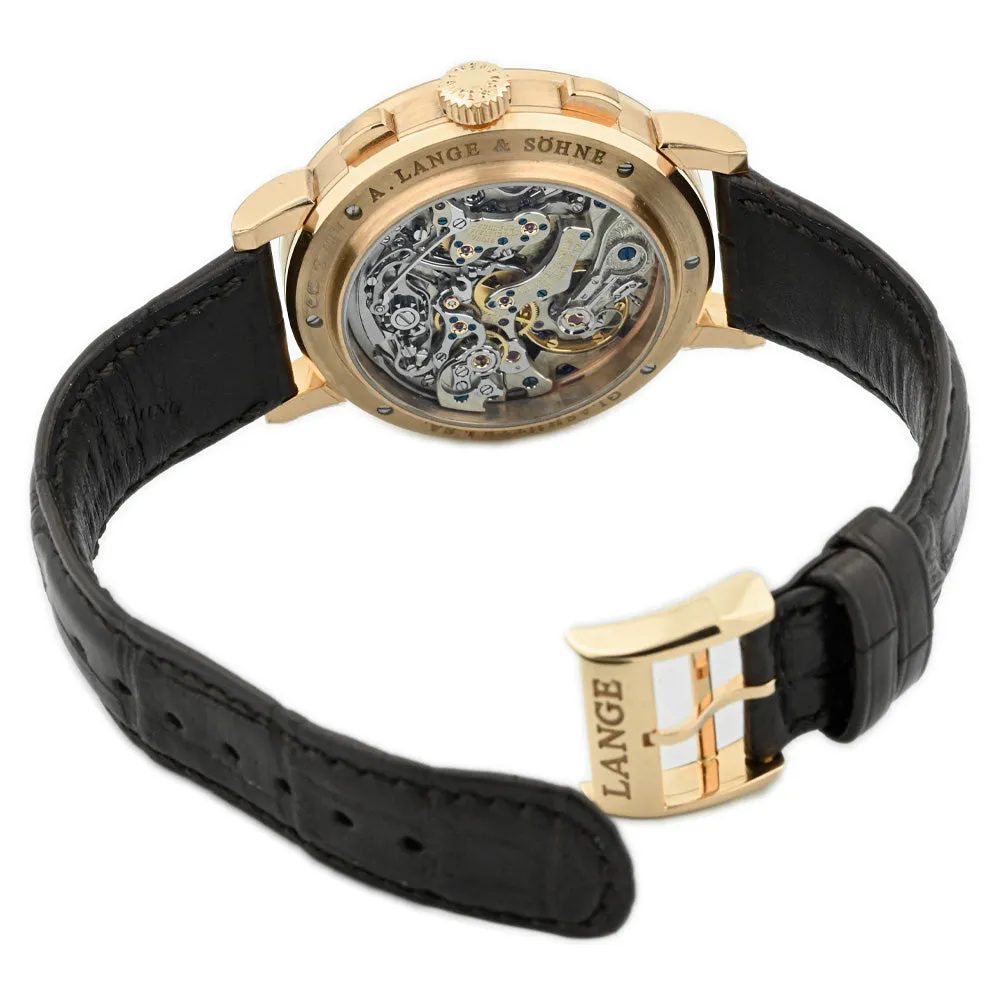 A Lang & Sohne Men's DATOGRAPH UP/DOWN 18K Pink Gold 41mm Black Stick Dial Watch Reference #: 405.031