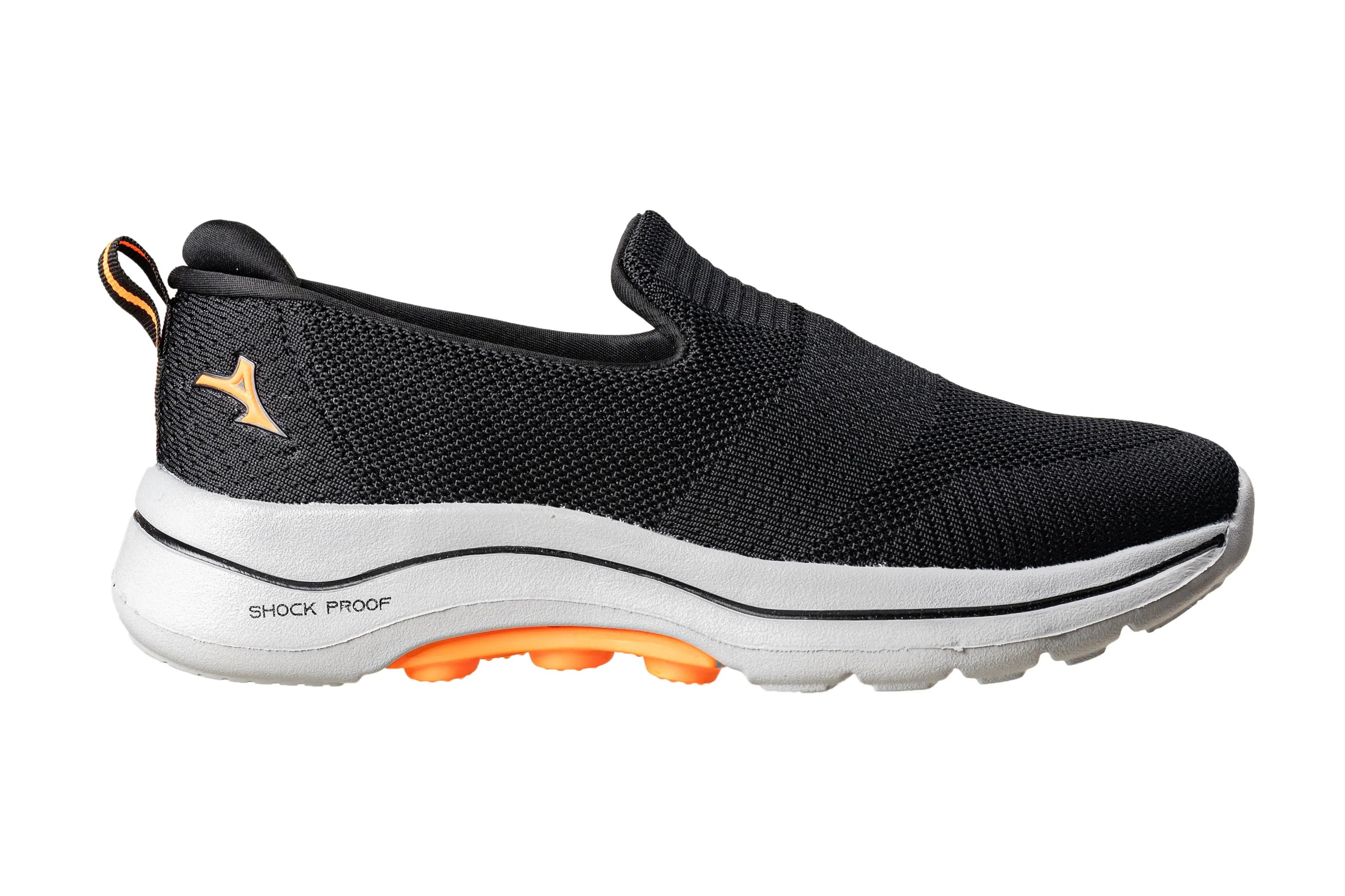 Abros Gents Black / F. Orange Sports Shoe