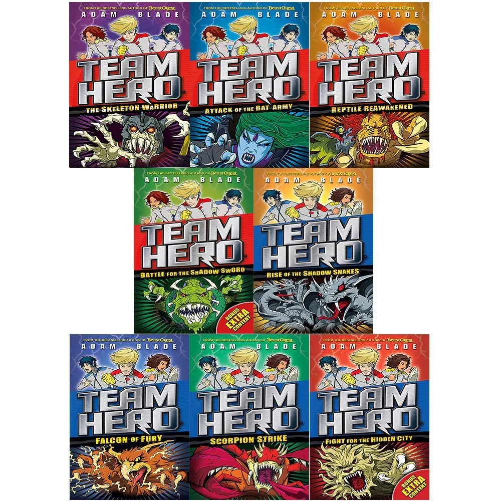 Adam blade team hero series 1-2 collection 8 books set