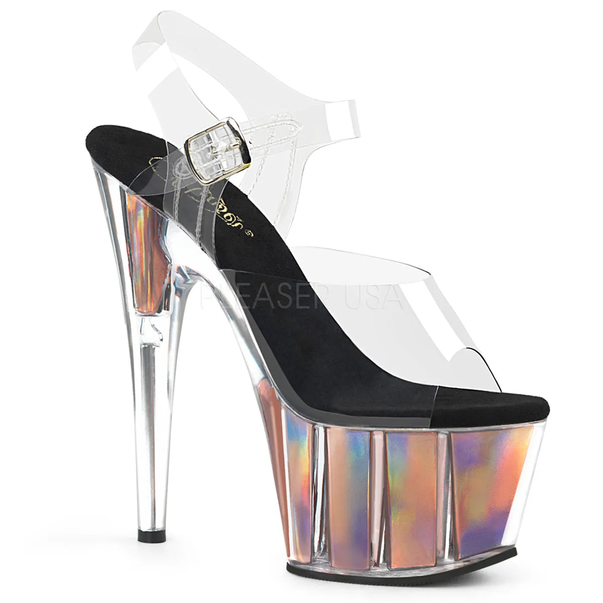ADORE-708HGI  Clear/Rose Gold Hologram Inserts