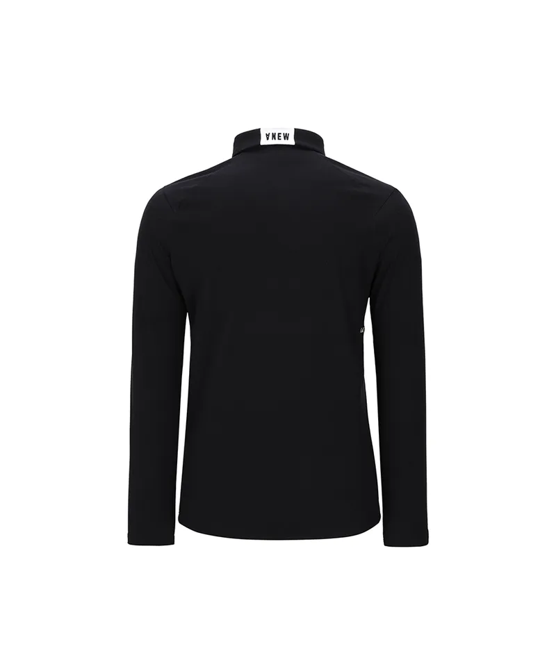 ANEW Golf Men's Collar Back Point L/TS - Black