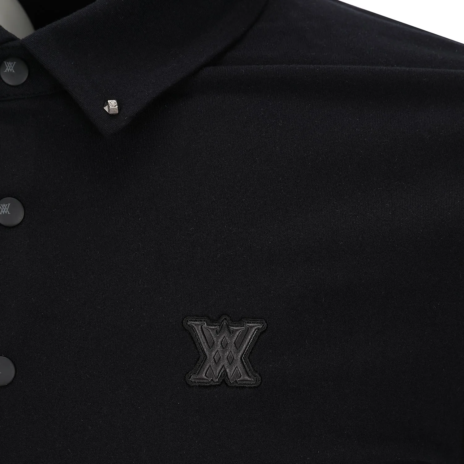 ANEW Golf Men's Collar Back Point L/TS - Black