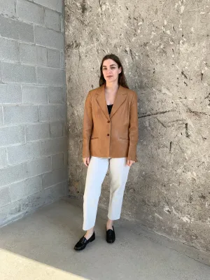 Anne Klein leather blazer
