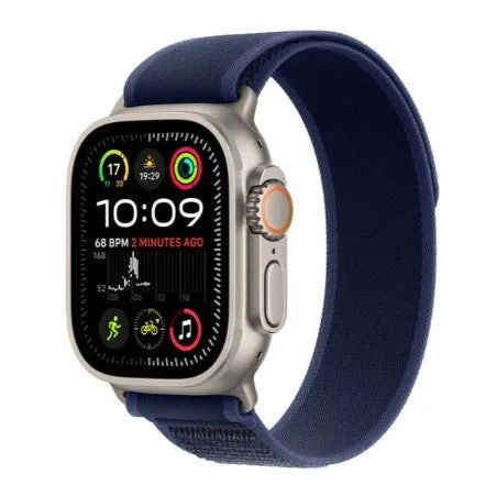 Apple Watch Ultra 2 GPS   Cellular 49mm Natural Titanium Case with Blue Trail Loop - M/L