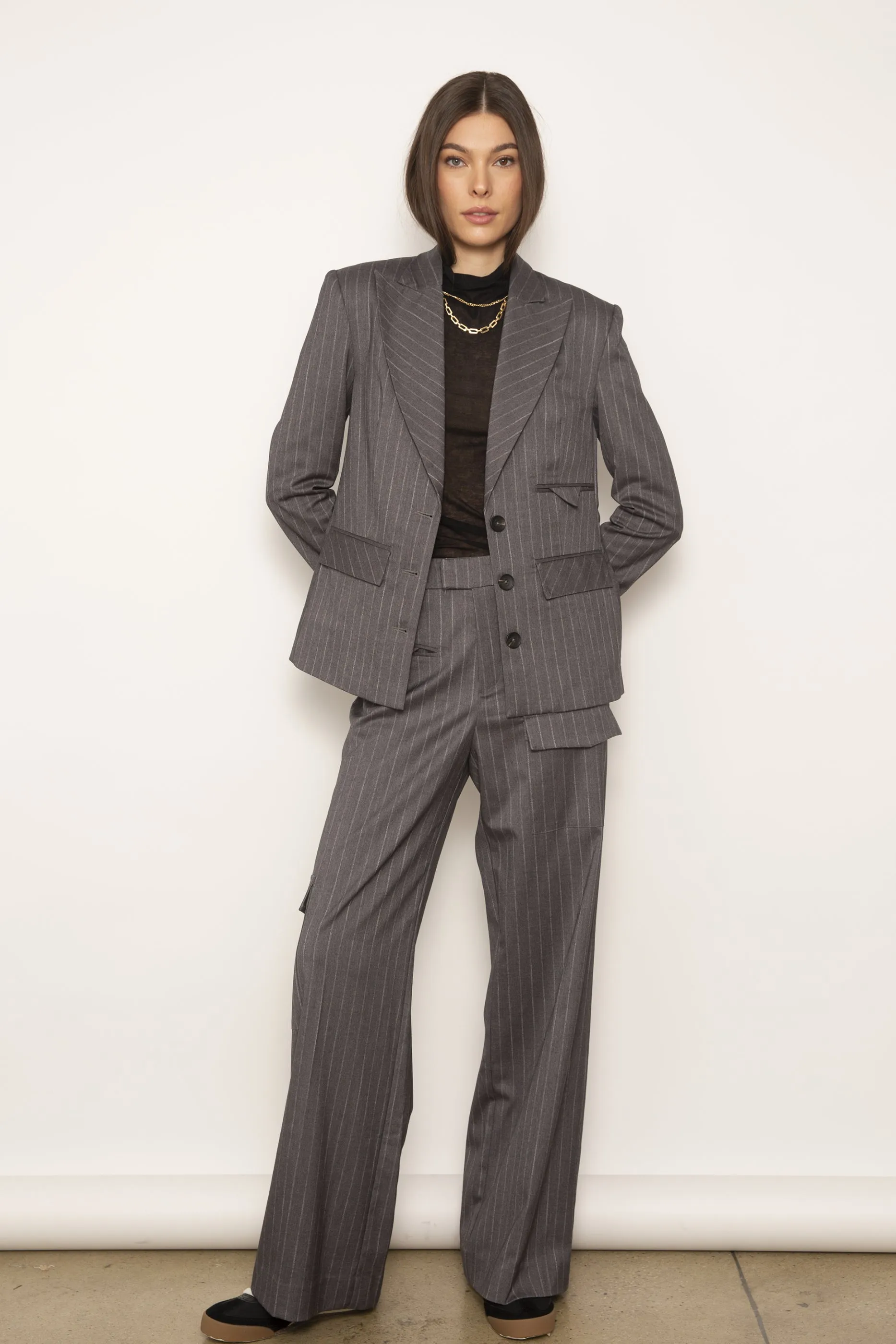 Archie Pinstripe Blazer