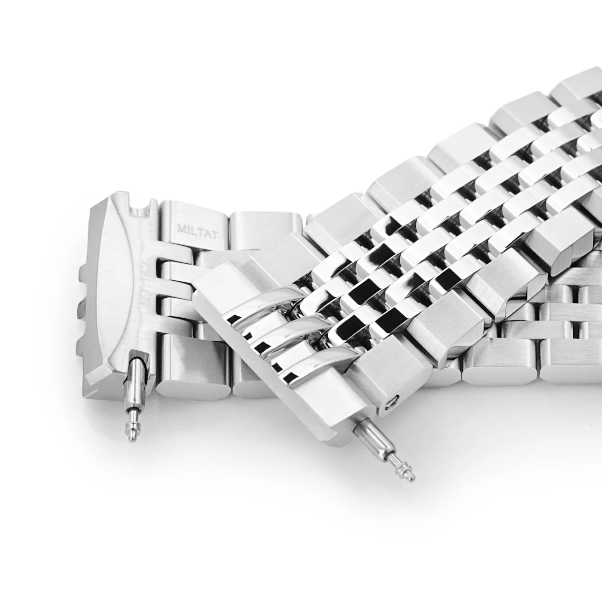 Asteroid for Seiko 63Mas 40.5mm V-Clasp, Brushed with Polished Center