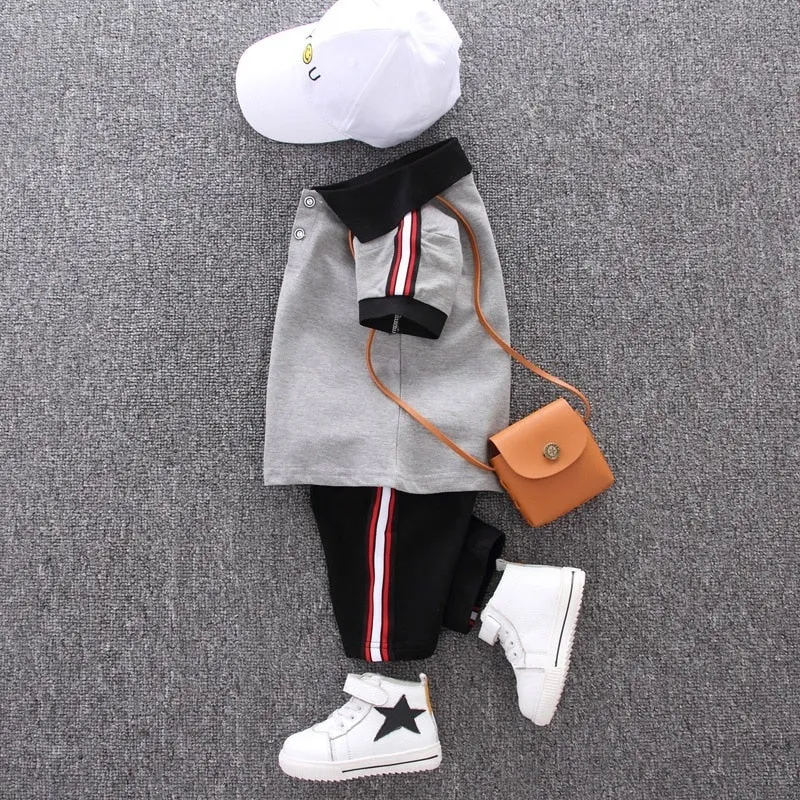 Baby Boy Clothes Sets Summer Casual Cotton Kid Top   Black Shorts Toddler Short Sleeve Golf Sports Outfits