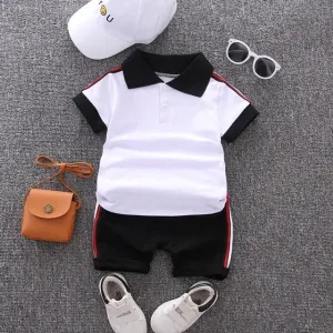 Baby Boy Clothes Sets Summer Casual Cotton Kid Top   Black Shorts Toddler Short Sleeve Golf Sports Outfits