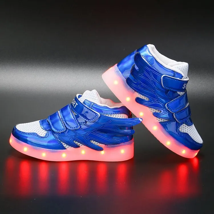 Baby Shoes Wings Outdoor Colorful Glowing Casual Shoes Sneakers