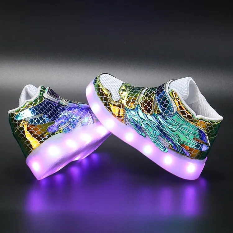 Baby Shoes Wings Outdoor Colorful Glowing Casual Shoes Sneakers