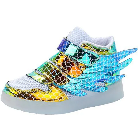 Baby Shoes Wings Outdoor Colorful Glowing Casual Shoes Sneakers