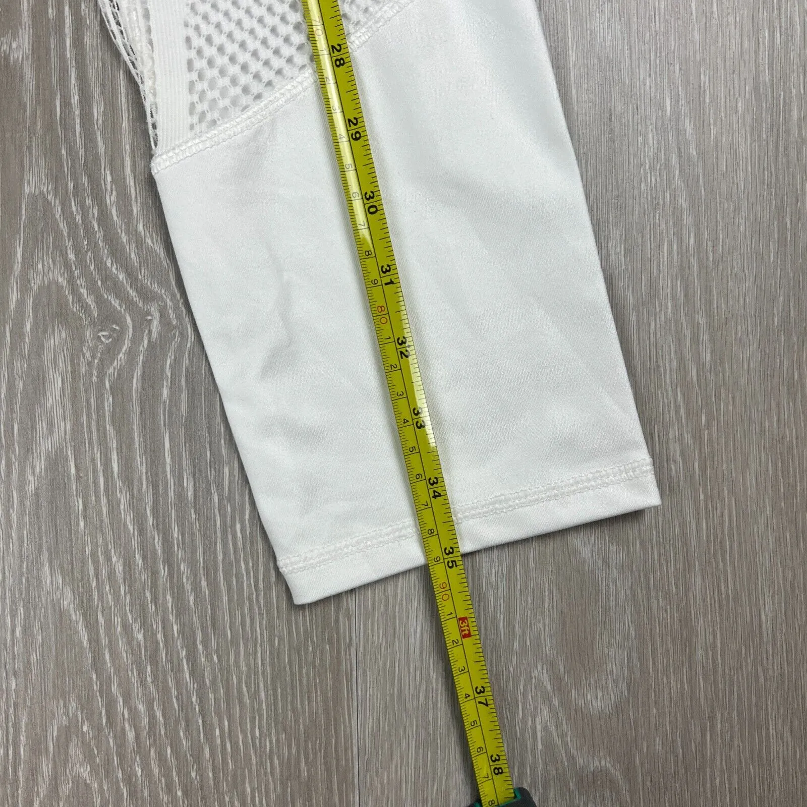 Badgley Mischka Sport Womens White Leggings Size Large (New)
