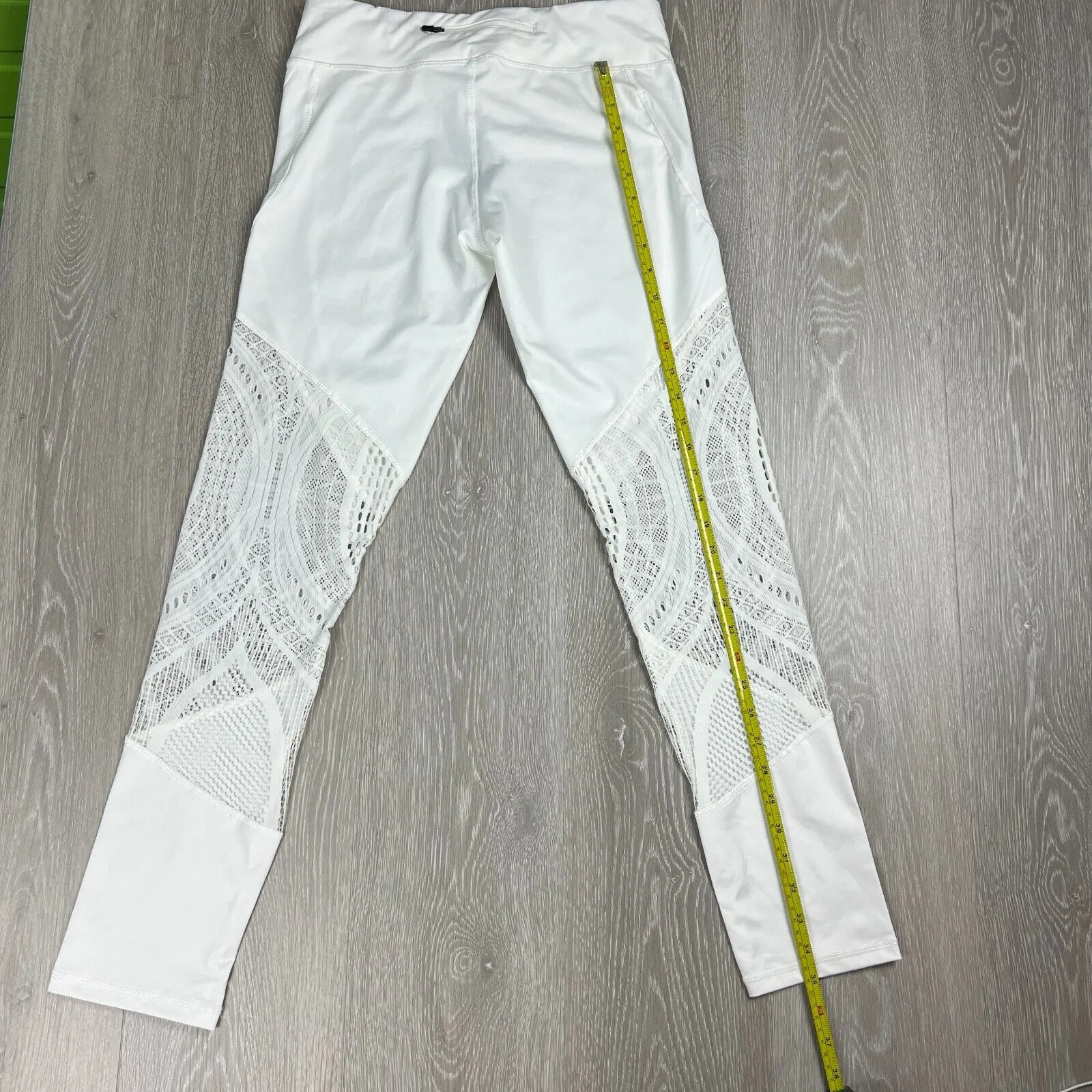 Badgley Mischka Sport Womens White Leggings Size Large (New)