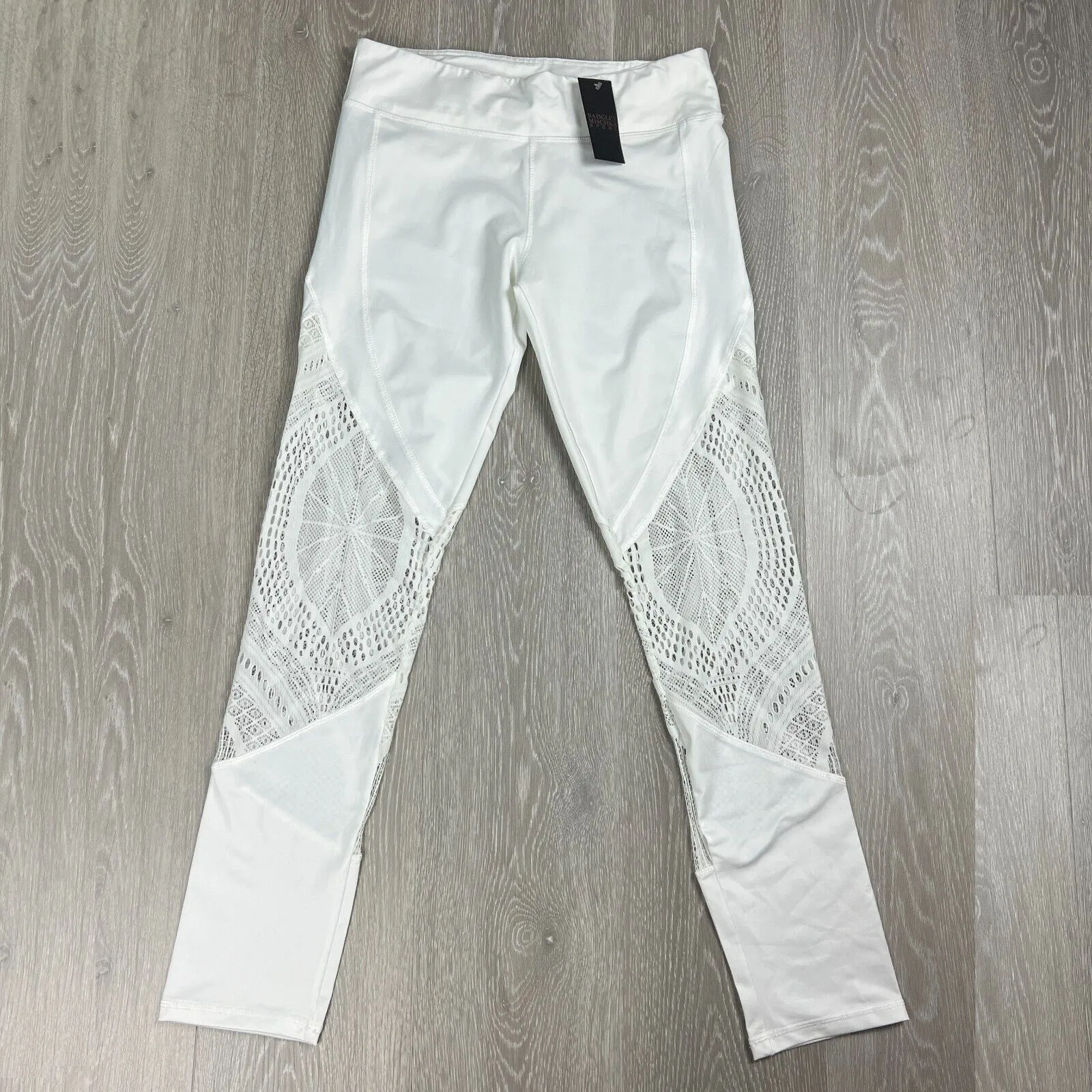 Badgley Mischka Sport Womens White Leggings Size Large (New)