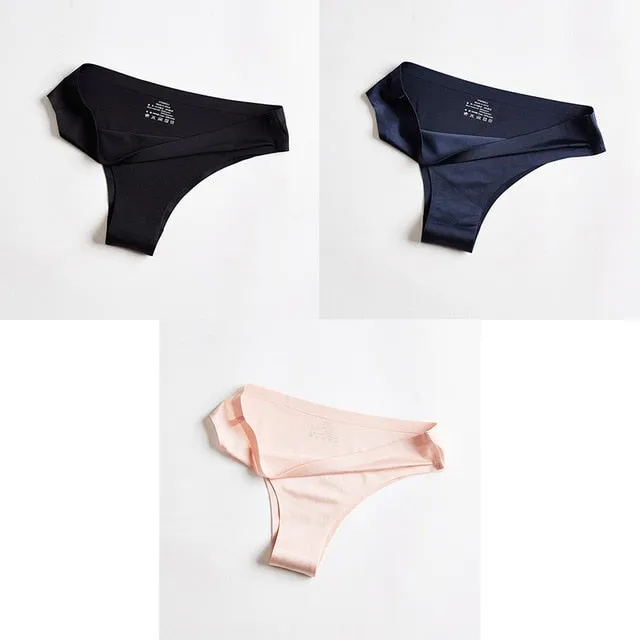BANNIROU Woman Panties Sexy Thongs Woman Underwear Seamless Sports Female Lingerie T-back G-string For Woman Ice Silk 2021 New