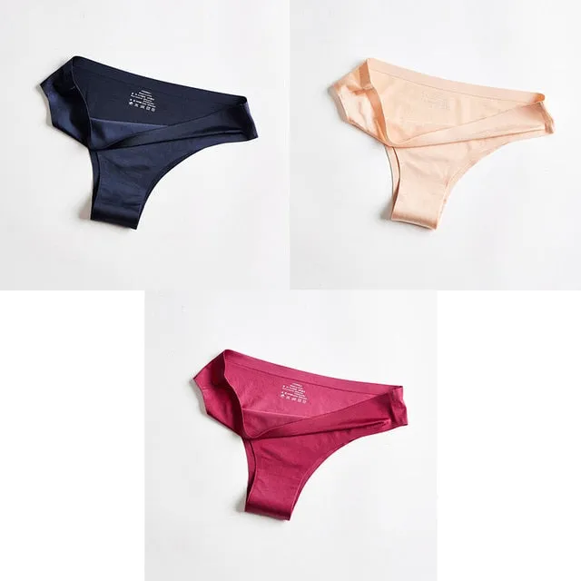 BANNIROU Woman Panties Sexy Thongs Woman Underwear Seamless Sports Female Lingerie T-back G-string For Woman Ice Silk 2021 New