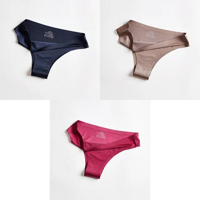 BANNIROU Woman Panties Sexy Thongs Woman Underwear Seamless Sports Female Lingerie T-back G-string For Woman Ice Silk 2021 New