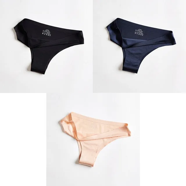 BANNIROU Woman Panties Sexy Thongs Woman Underwear Seamless Sports Female Lingerie T-back G-string For Woman Ice Silk 2021 New