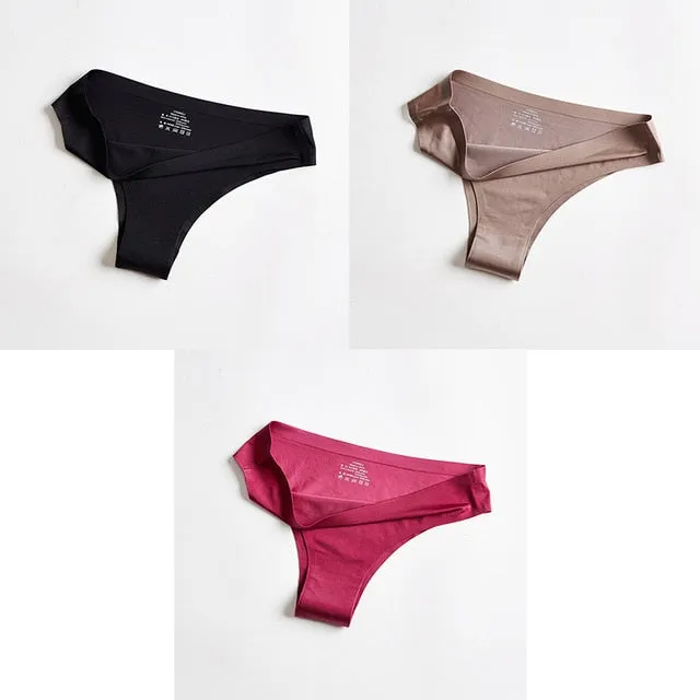 BANNIROU Woman Panties Sexy Thongs Woman Underwear Seamless Sports Female Lingerie T-back G-string For Woman Ice Silk 2021 New
