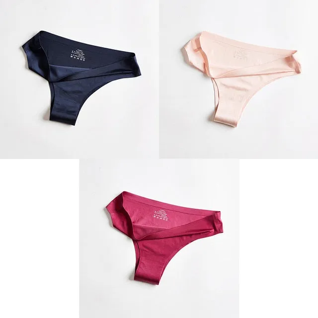 BANNIROU Woman Panties Sexy Thongs Woman Underwear Seamless Sports Female Lingerie T-back G-string For Woman Ice Silk 2021 New