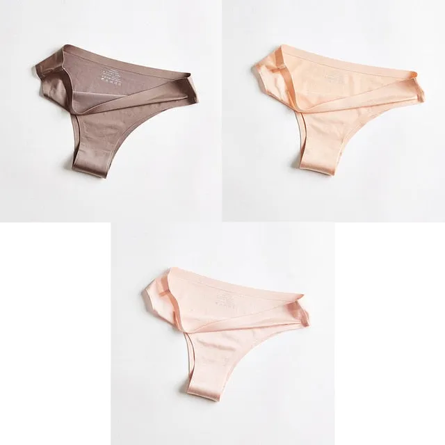 BANNIROU Woman Panties Sexy Thongs Woman Underwear Seamless Sports Female Lingerie T-back G-string For Woman Ice Silk 2021 New