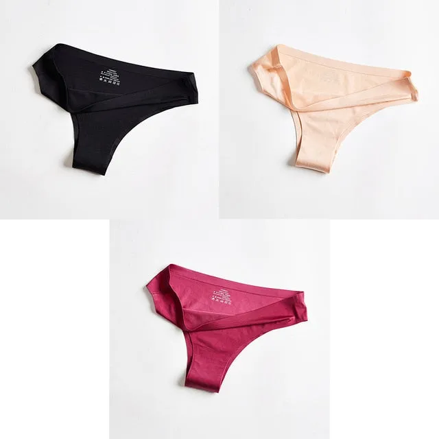 BANNIROU Woman Panties Sexy Thongs Woman Underwear Seamless Sports Female Lingerie T-back G-string For Woman Ice Silk 2021 New