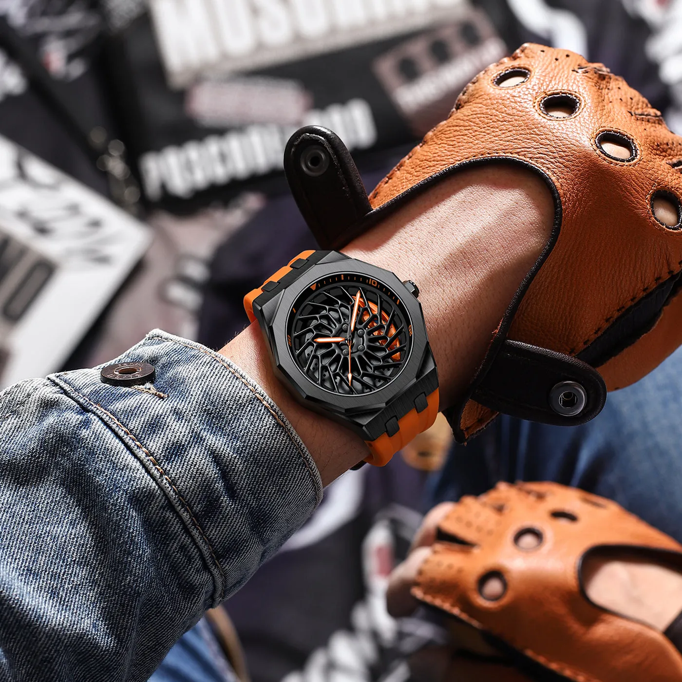 Barenio Spinning Car Rim Watch - i8   G55 Edition